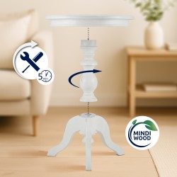 Mesa auxiliar Wiva, blanco antiguo