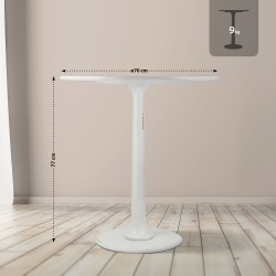 Mesa auxiliar Morristown 70 blanca antigua