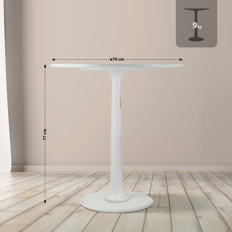 Mesa auxiliar Morristown 70 blanca antigua