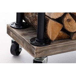 Soporte para leña 30x60x150 negro