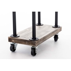 Soporte para leña 30x60x150 negro