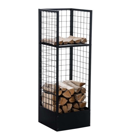 Soporte para leña Forrest 40x40x120 negro