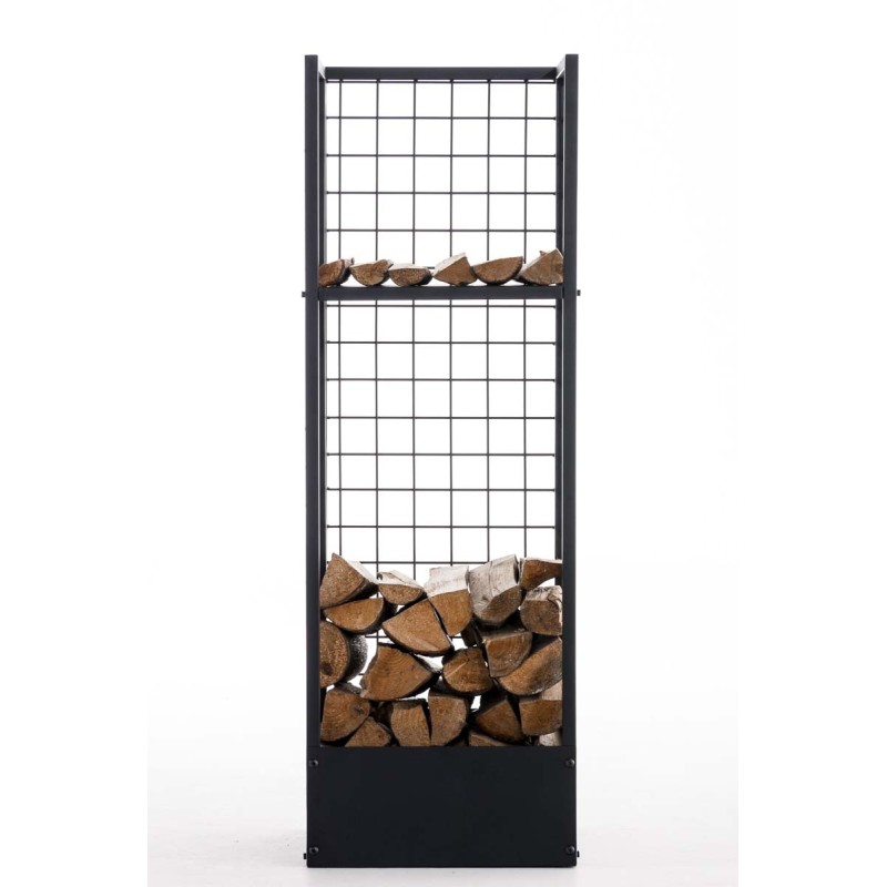 Soporte para leña Forrest 40x40x120 negro