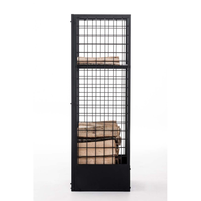 Soporte para leña Forrest 40x40x120 negro