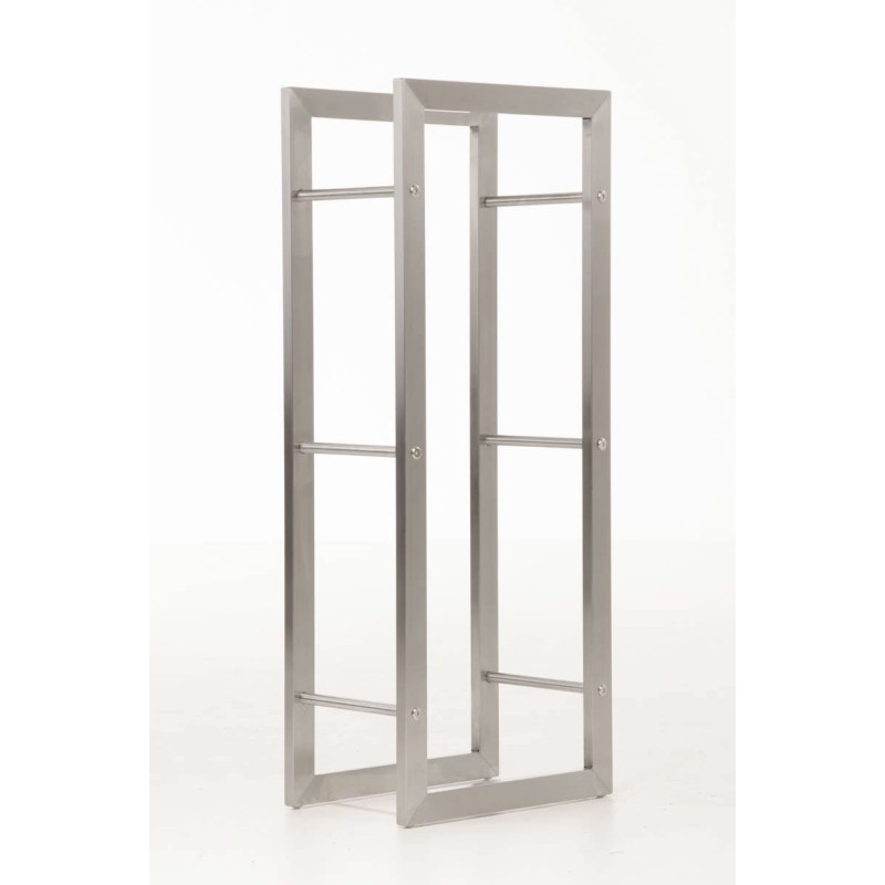 Estante para leña Keri de acero inoxidable de 25x60x150