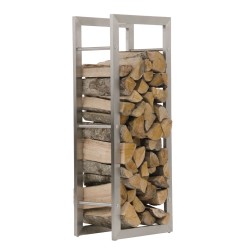Estante para leña Keri de acero inoxidable de 25x60x100