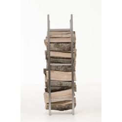 Estante para leña Keri de acero inoxidable de 25x60x100