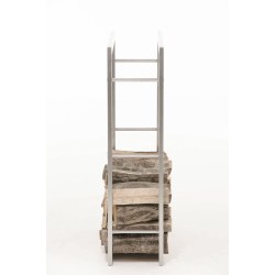 Estante para leña Keri de acero inoxidable de 25x80x100