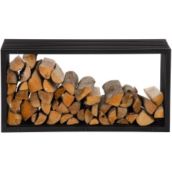 Leñero Irving 40x50x100 negro mate