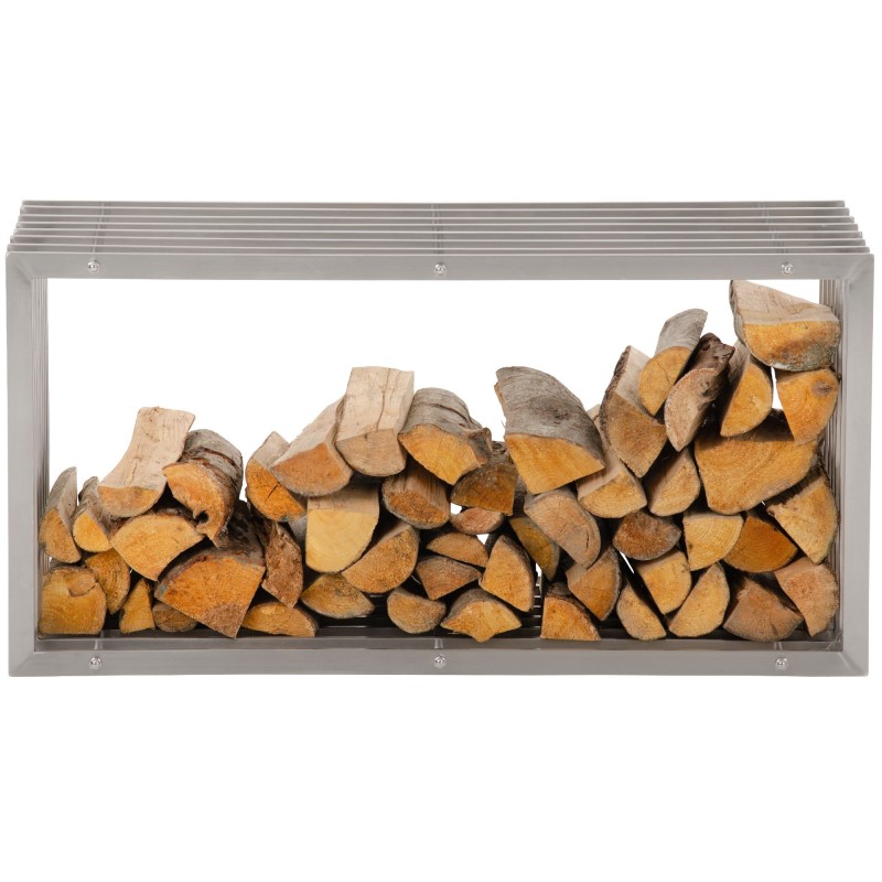 Estante para leña Irving de acero inoxidable de 40x50x100