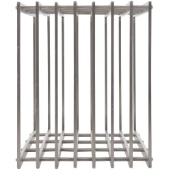 Estante para leña Irving de acero inoxidable de 40x50x100