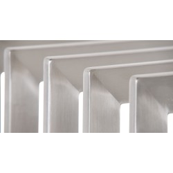 Estante para leña Irving de acero inoxidable de 40x50x100