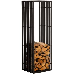 Soporte para leña Irving 40x50x150 negro mate