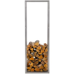 Estante para leña Irving de acero inoxidable de 40x50x150