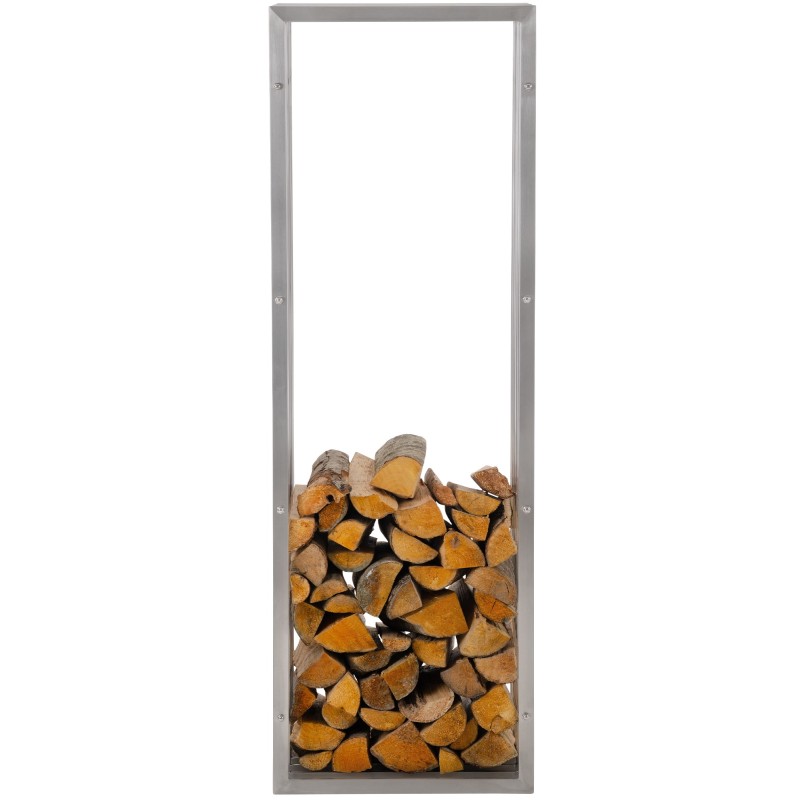 Estante para leña Irving de acero inoxidable de 40x50x150