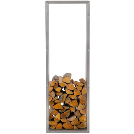 Estante para leña Irving de acero inoxidable de 40x50x150