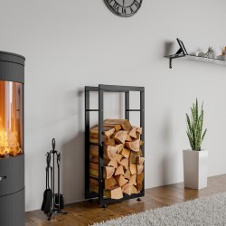 Soporte para leña Keri V2 25x40x100 negro