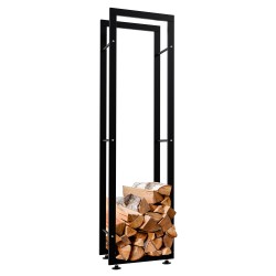 Soporte para leña Keri V2 25x40x150 negro