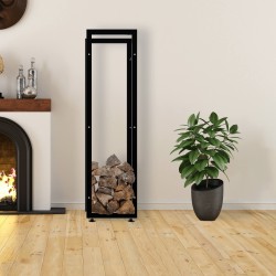 Soporte para leña Keri V2 25x40x150 negro