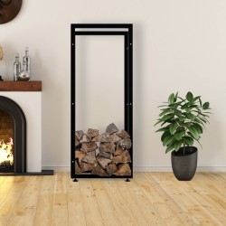 Soporte para leña Keri V2 25x60x150 negro