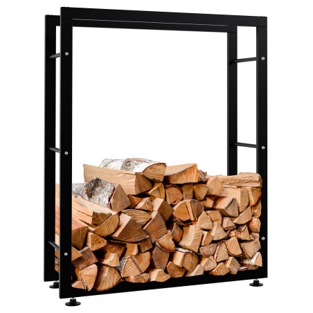 Soporte para leña Keri V2 25x80x100 negro