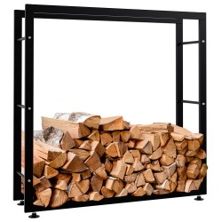 Soporte para leña Keri V2 25x100x100 negro