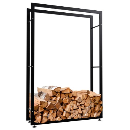 Soporte para leña Keri V2 25x100x150 negro