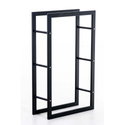 Soporte para leña Keri V3 25x60x100 negro