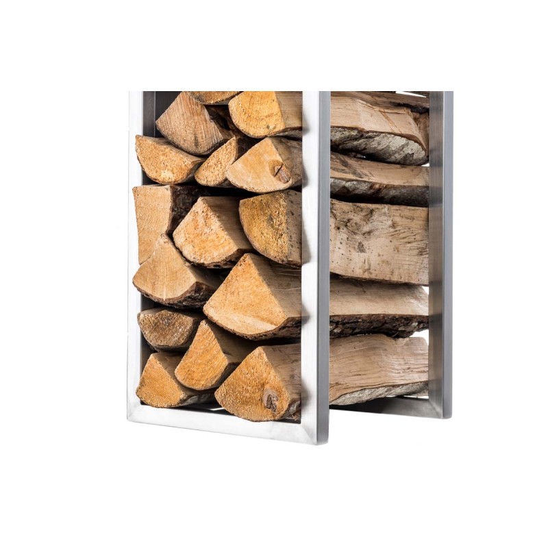 Soporte para leña Spark 120 de acero inoxidable