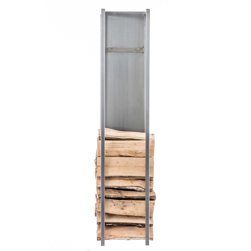 Soporte para leña Spark 160 de acero inoxidable