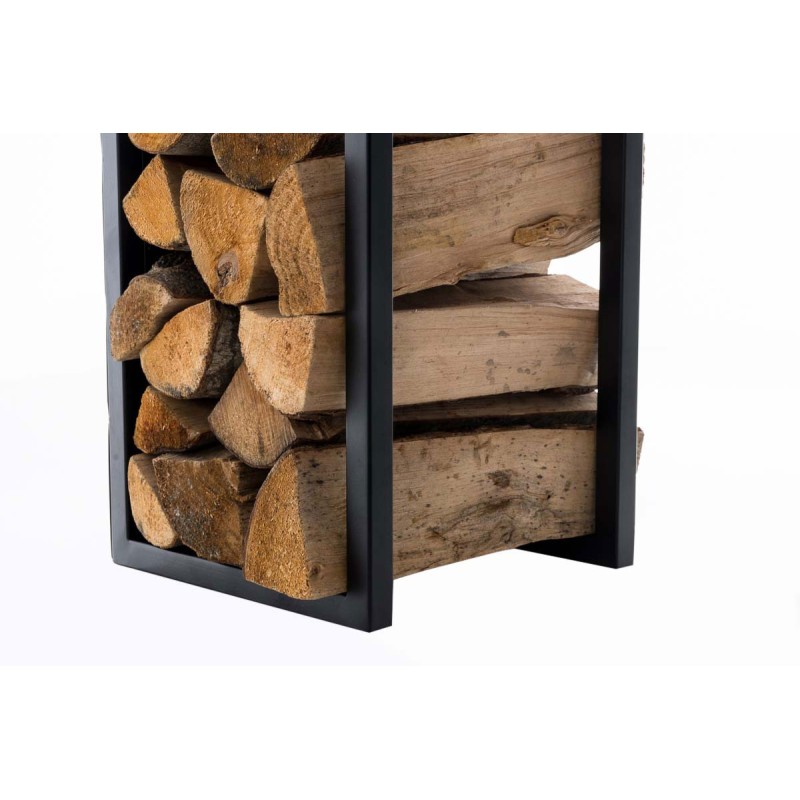 Soporte para leña Spark 160, negro mate