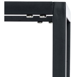 Soporte para leña Hetta 25x40x100 cm negro