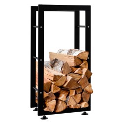 Soporte para leña Keri V2 25x40x80 negro