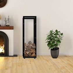 Soporte para leña Keri V2 25x40x125 negro