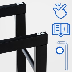 Soporte para leña Keri V2 25x60x80 negro