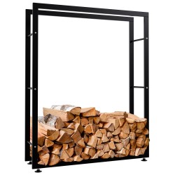 Soporte para leña Keri V2 25x100x125 negro