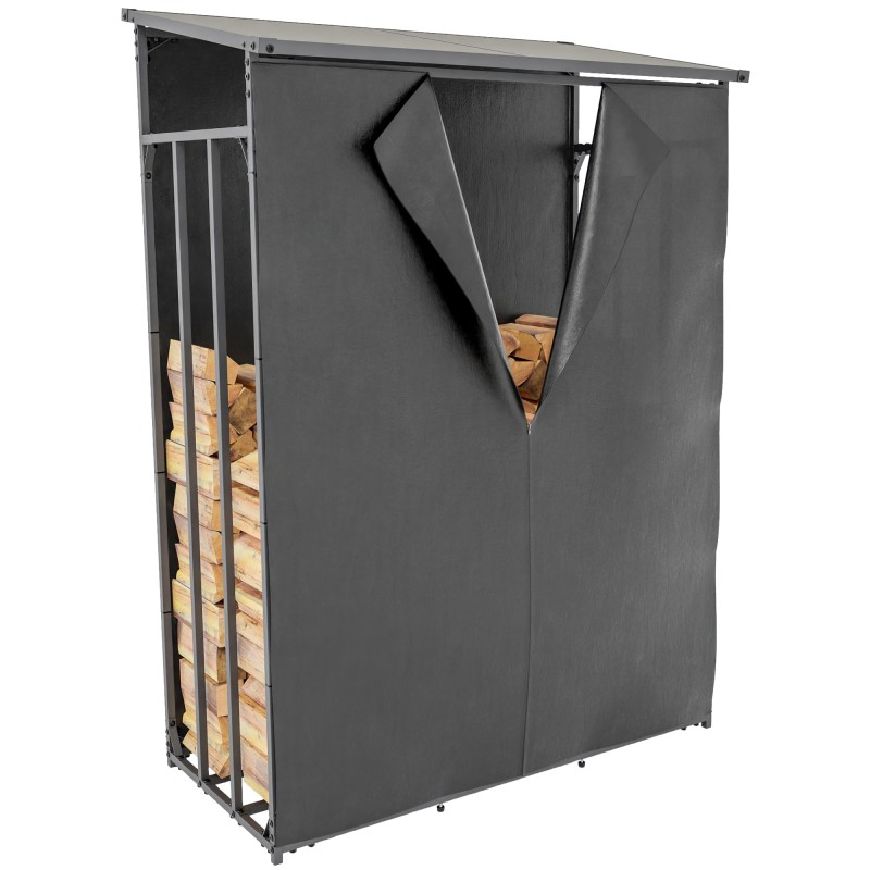 Refugio Ruston Metal L de madera antracita + cubierta