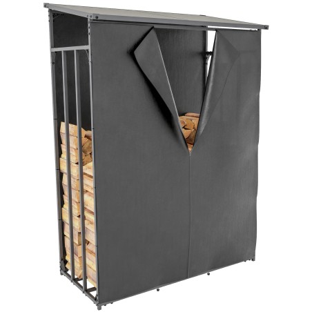 Refugio Ruston Metal L de madera antracita + cubierta