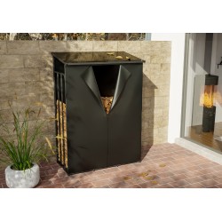 Refugio Ruston Metal L de madera antracita + cubierta