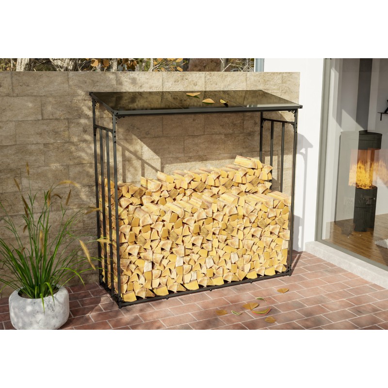 Almacén de leña Ruston XXL de aluminio, antracita