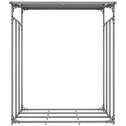 Leñero de aluminio Ruston con tapa, color antracita