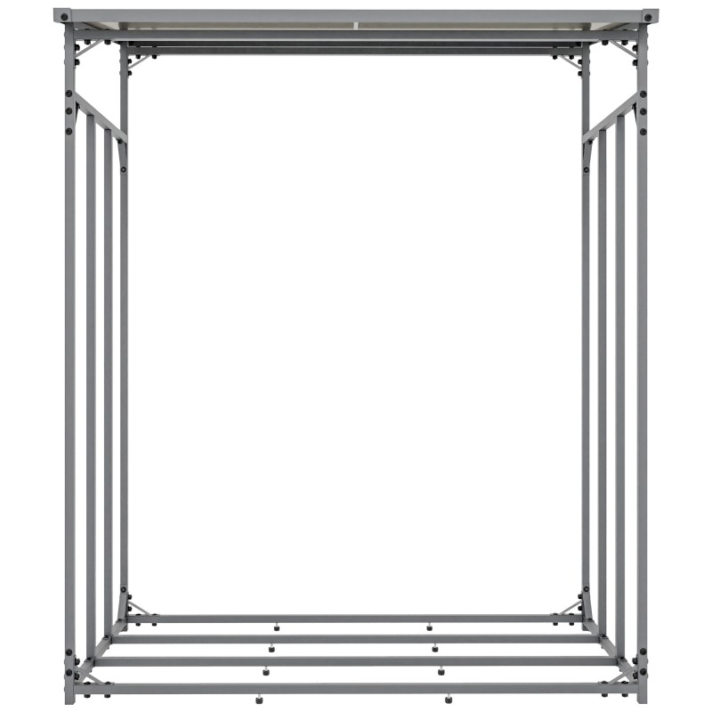 Leñero de aluminio Ruston con tapa, color antracita