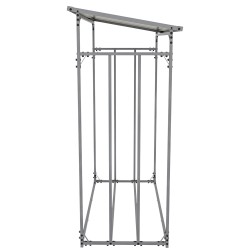 Leñero de aluminio Ruston con tapa, color antracita