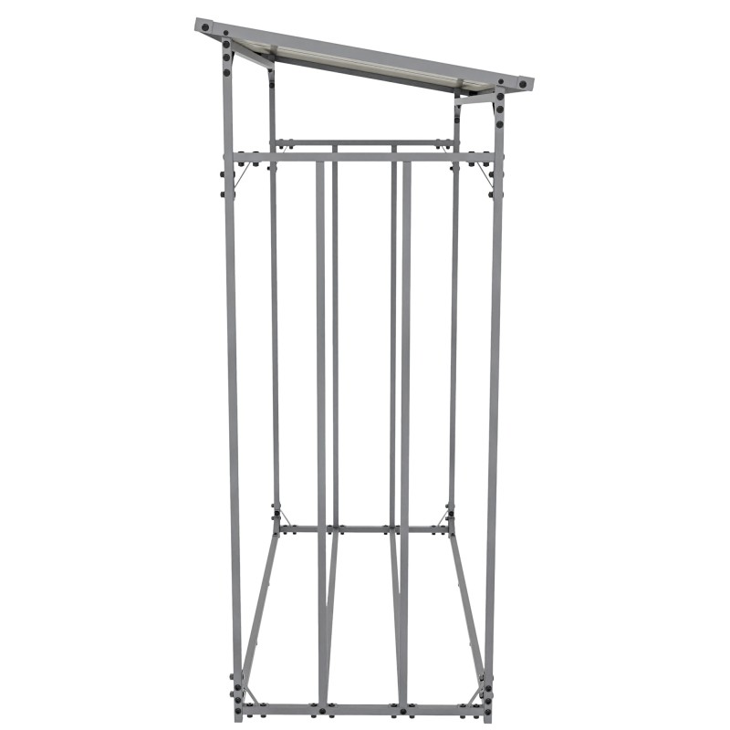 Leñero de aluminio Ruston con tapa, color antracita