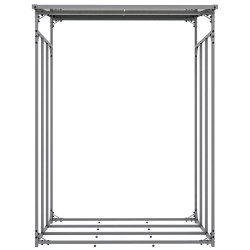 Leñero Ruston de aluminio con tapa, color antracita