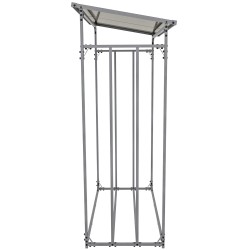 Leñero Ruston de aluminio con tapa, color antracita