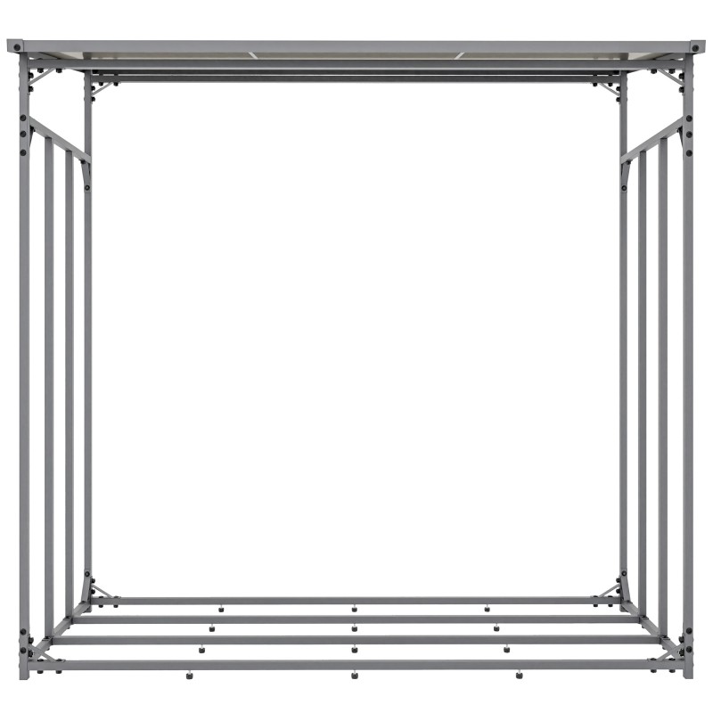 Leñero Ruston XL de aluminio antracita con funda