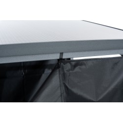 Leñero Ruston XL de aluminio antracita con funda