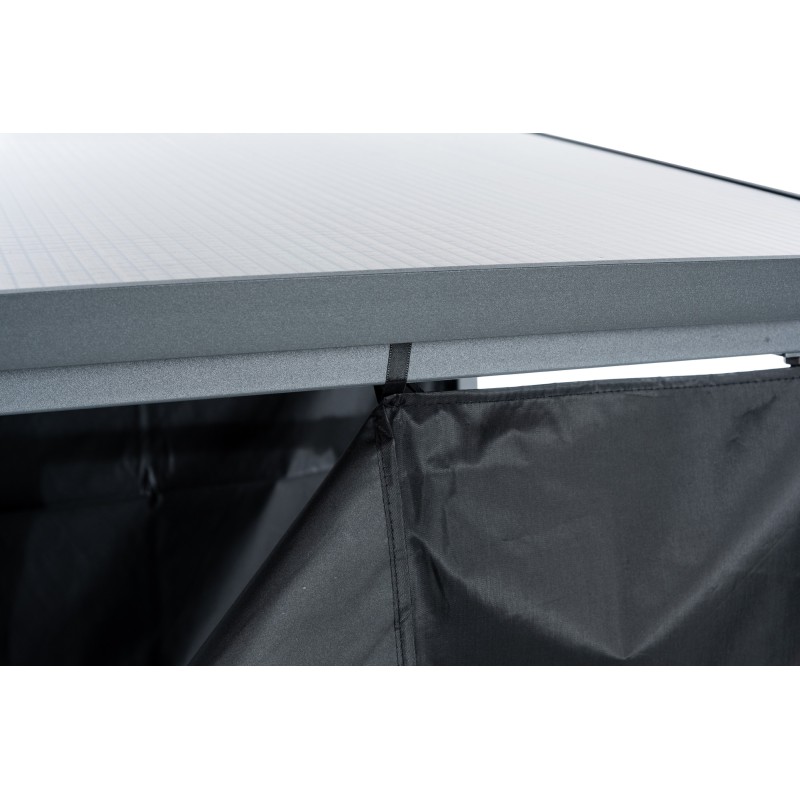 Leñero Ruston XL de aluminio antracita con funda