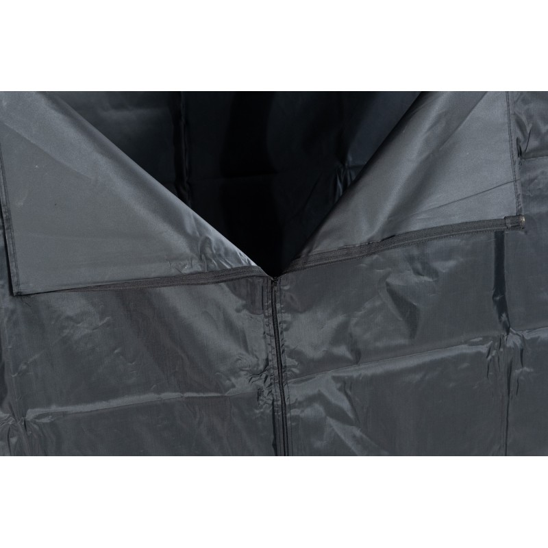 Leñero Ruston XL de aluminio antracita con funda